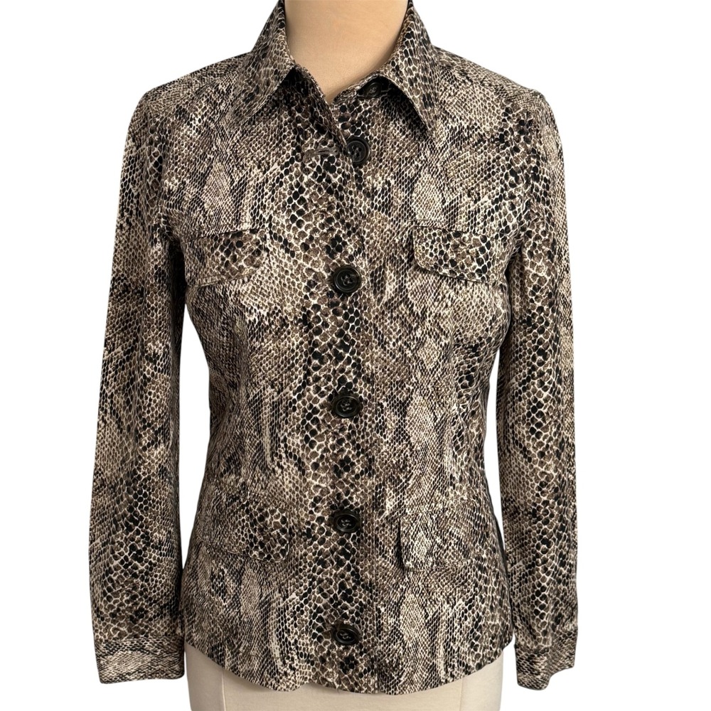 Liz Claiborne Women's Vintage Snakeskin Print Jacket